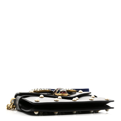 Gucci Nappa Pearl Studded Mini Queen Margaret Broadway Shoulder Bag Black