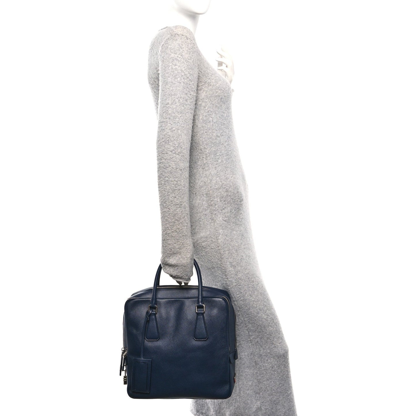 Prada Saffiano Travel Briefcase Baltico