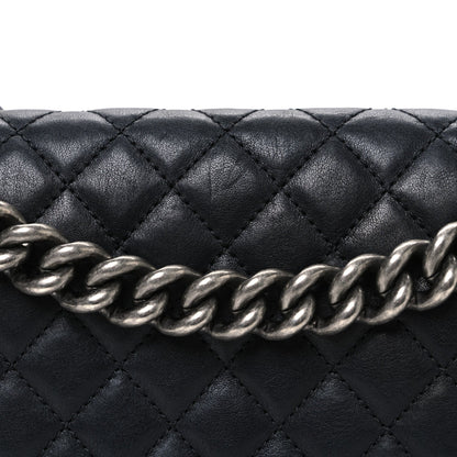 Chanel Lambskin Quilted Medium Boy Flap Black