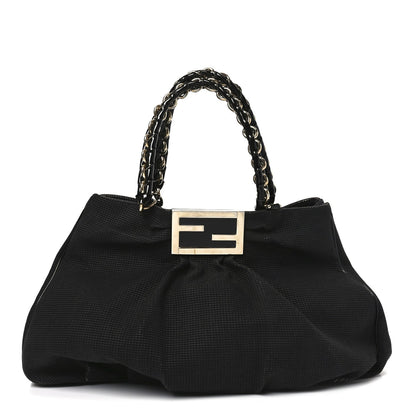 Fendi Canvas Mia Tote Black