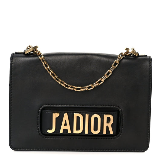 Christian Dior Calfskin J'Adior Chain Flap Bag Black