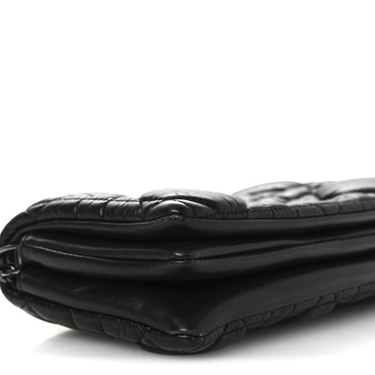 Christian Dior Calfskin Macrocannage Mini Caro Bag Black