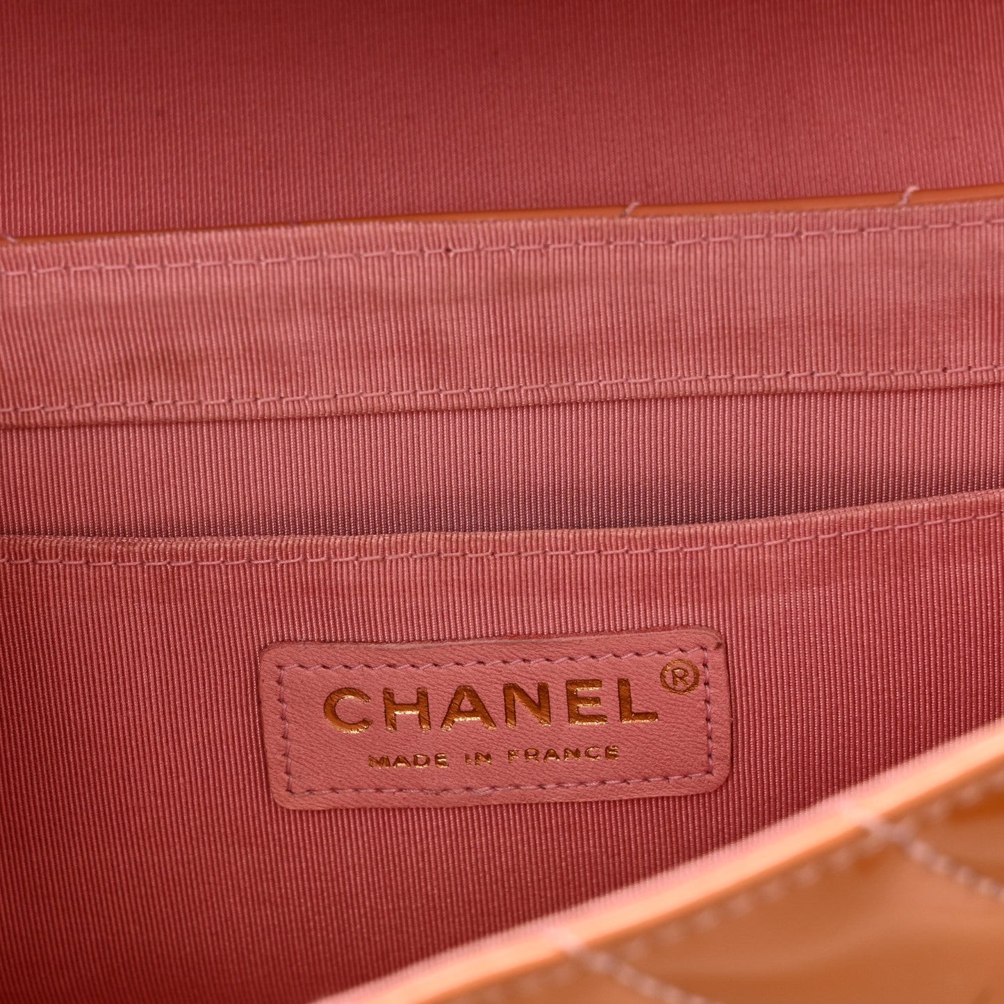 Chanel Patent Calfskin Scallop Quilted Single Flap Pink