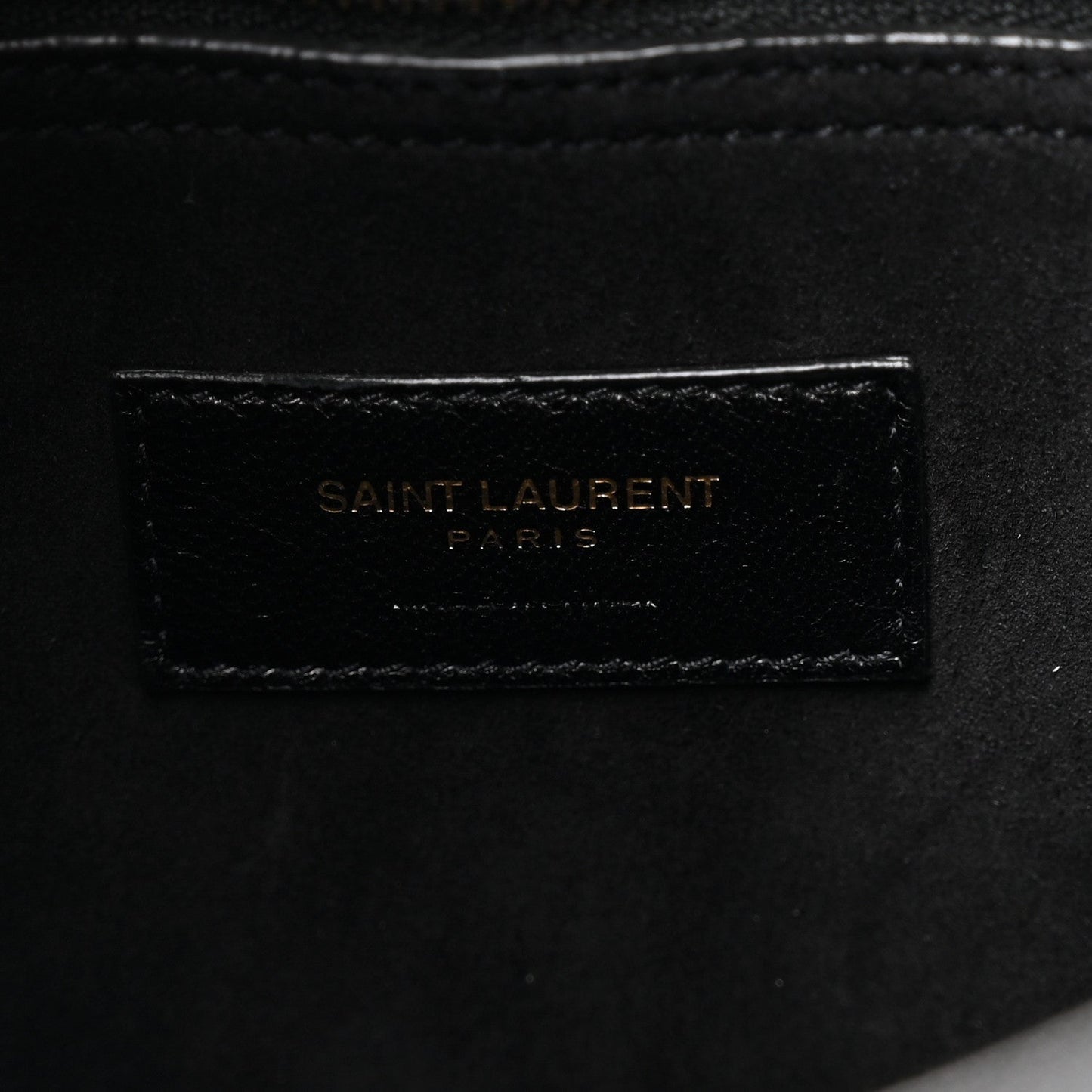 Saint Laurent Suede Studded Bucket Bag Black