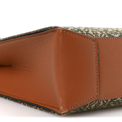 Loewe Jacquard Anagram Calfskin Buckle Tote Green