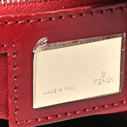 Fendi Zucca Handbag Tobacco Red