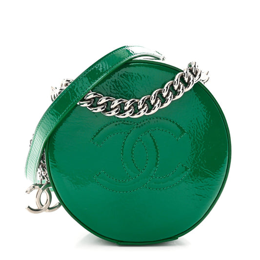 Chanel Glazed Calfskin Round As Earth Evening Bag Green