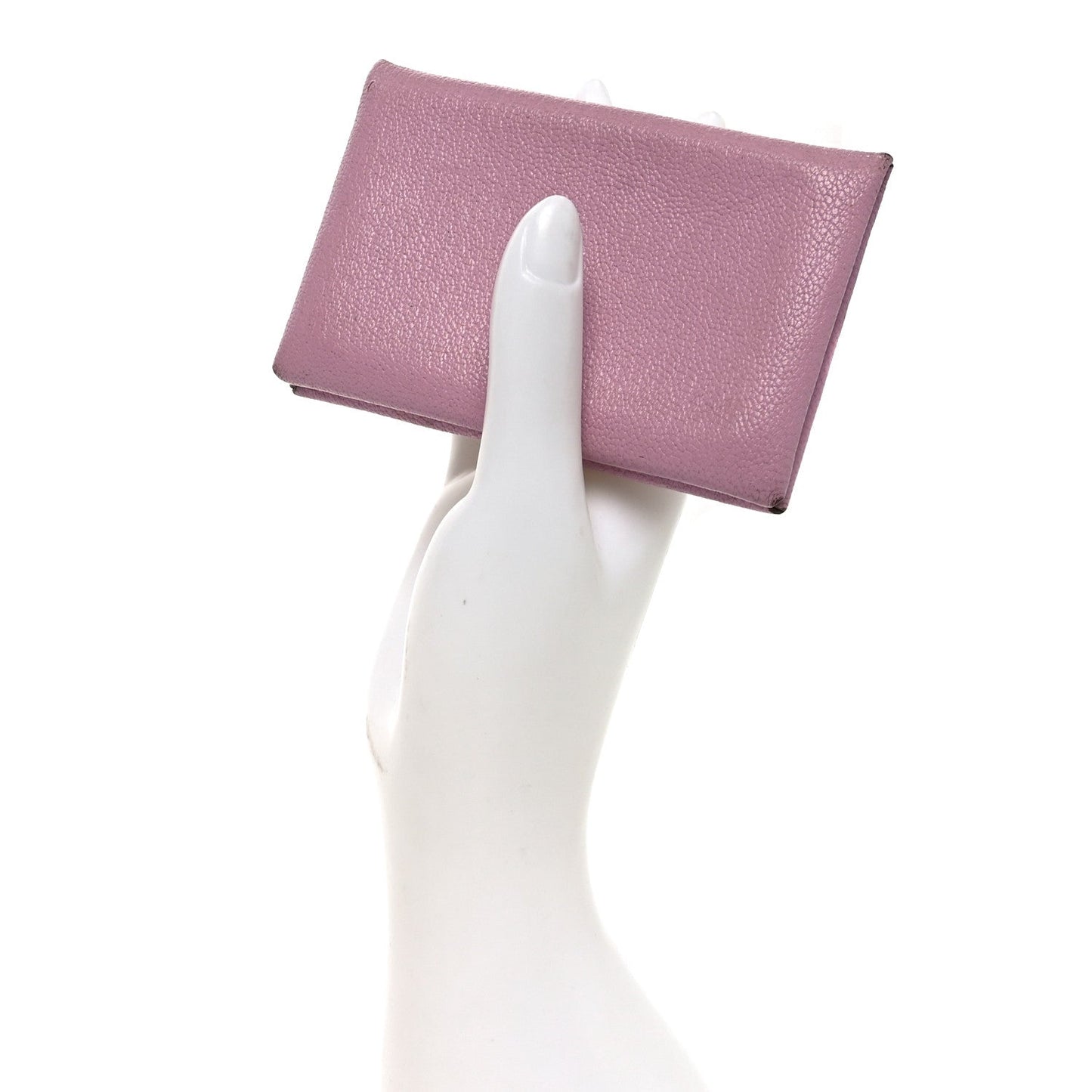 Hermes Chevre Mysore Calvi Card Case Mauve Sylvestre