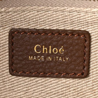 Chloe Grained Calfskin Nahir Shoulder Bag Nut