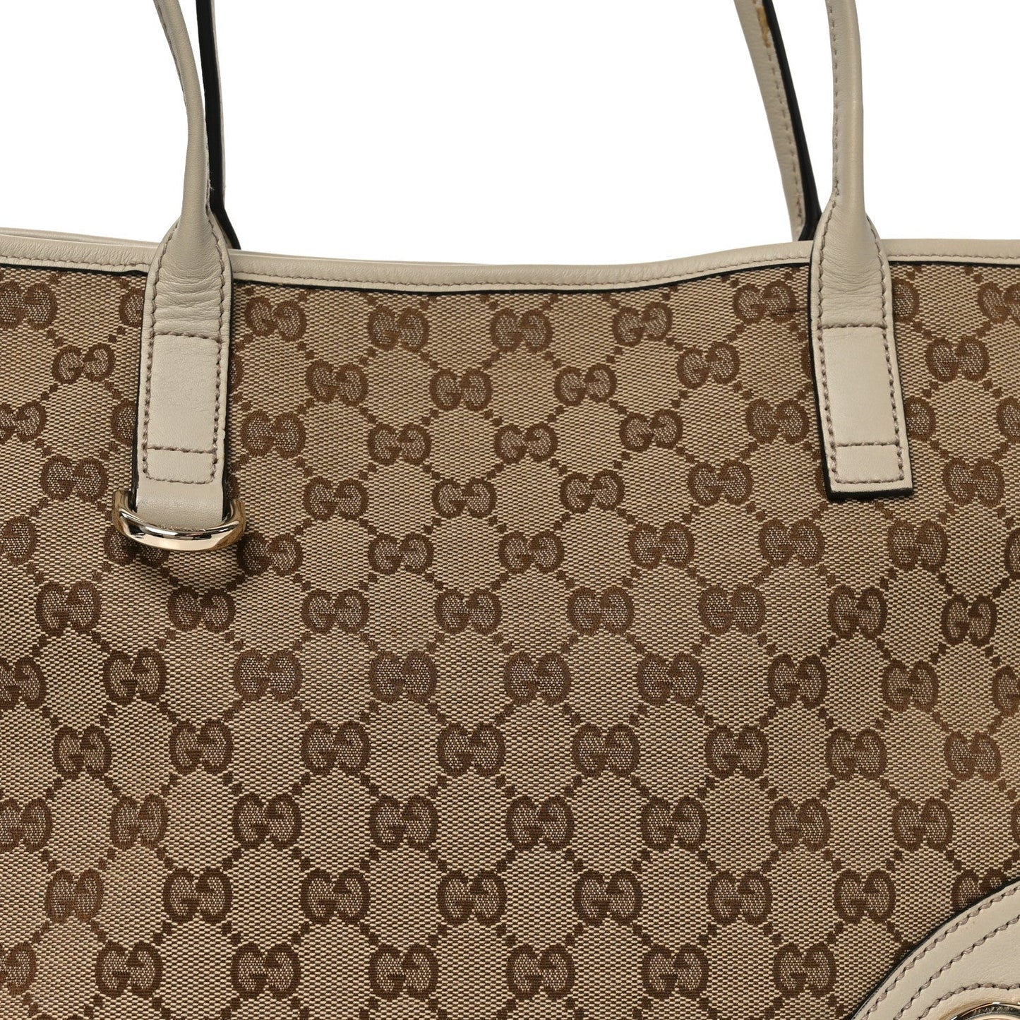 Gucci Monogram Medium New Britt Tote Off White