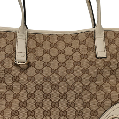 Gucci Monogram Medium New Britt Tote Off White