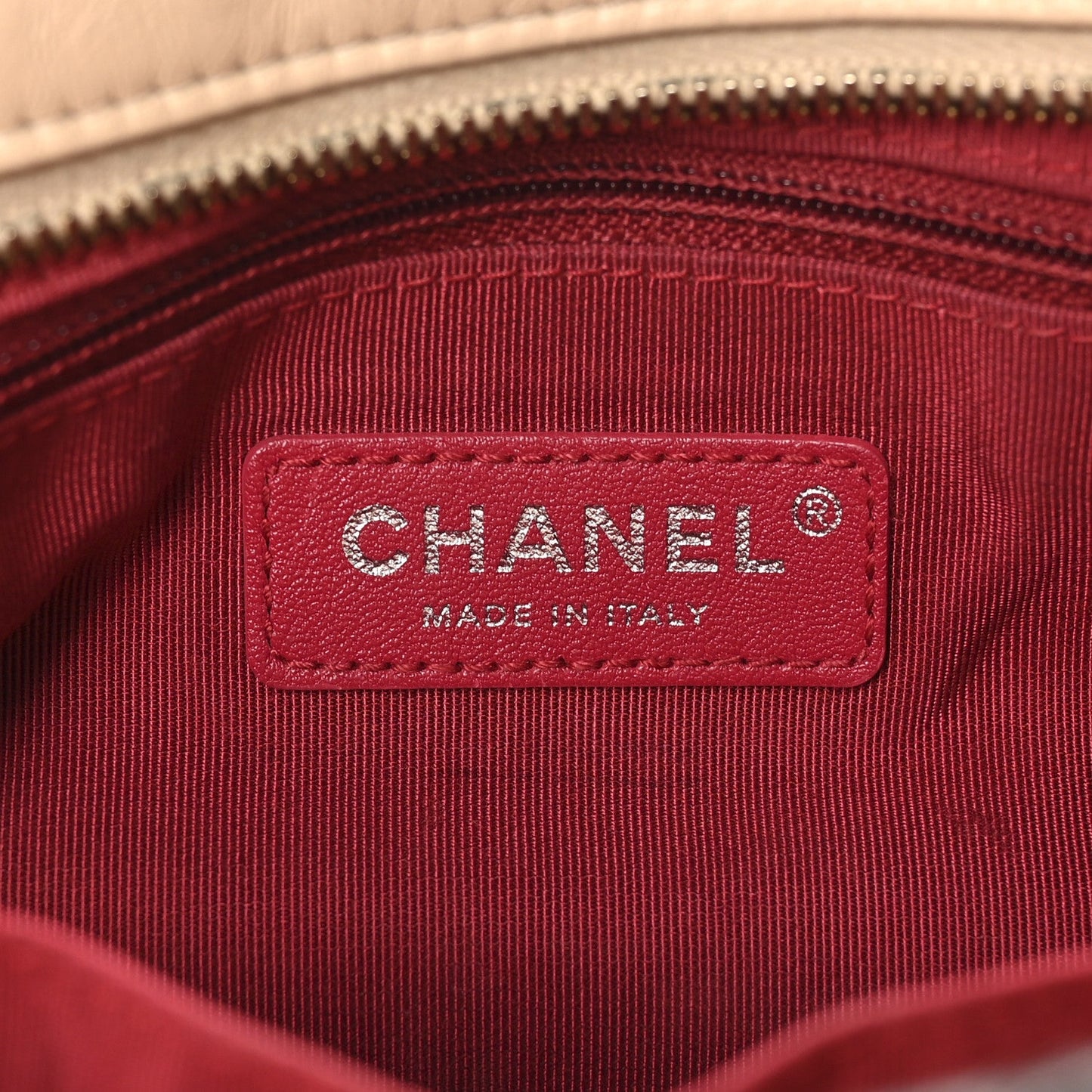 Chanel Aged Calfskin Quilted Medium Gabrielle Hobo Beige Black