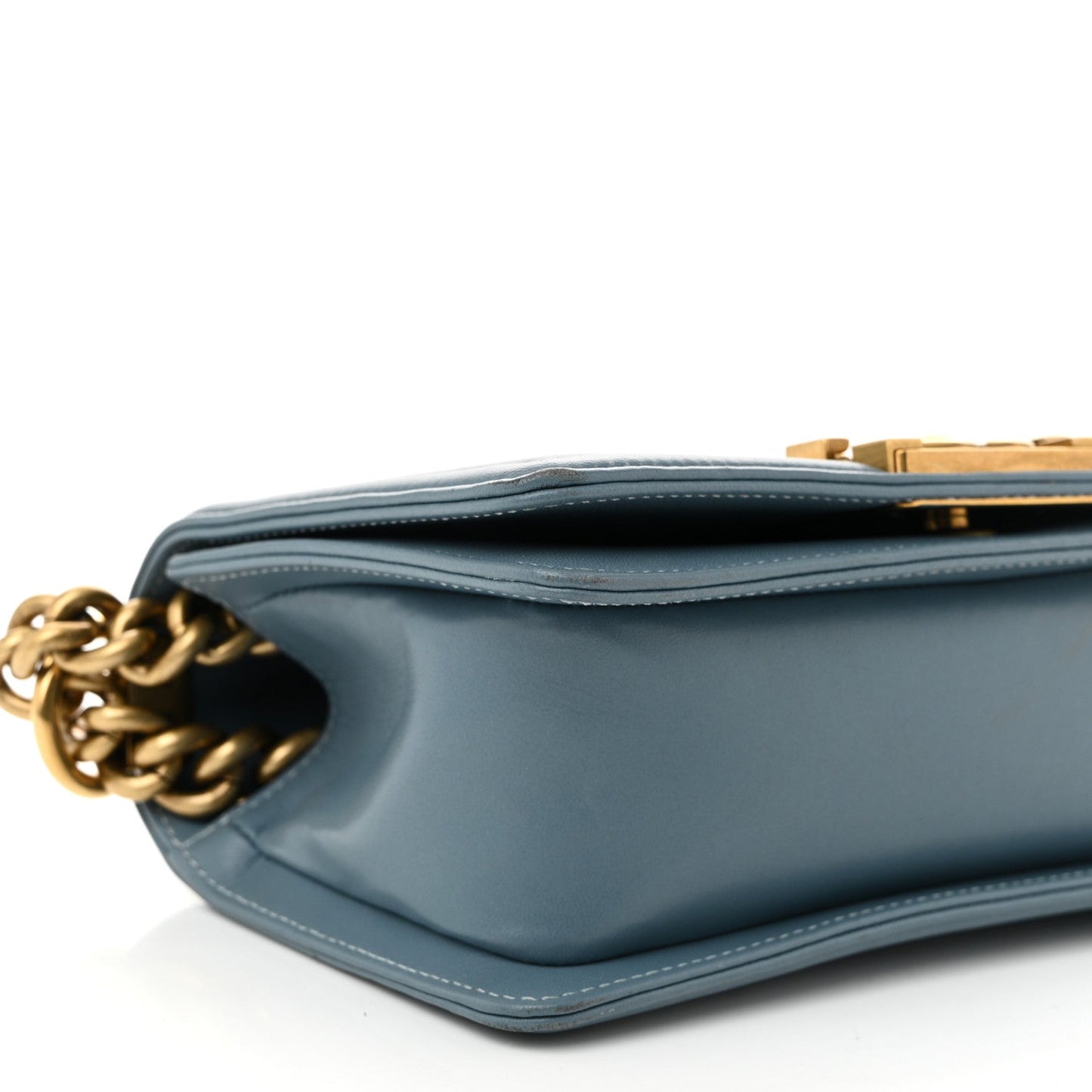 Chanel Lambskin Tile Embroidered Small Brasserie Mosaic Boy Flap Blue Multicolor