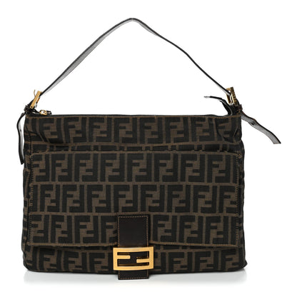 Fendi Zucca Zipped Baguette Tobacco