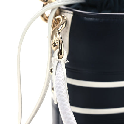 Christian Dior Calfskin Micro Dior Vibe Bucket Blue