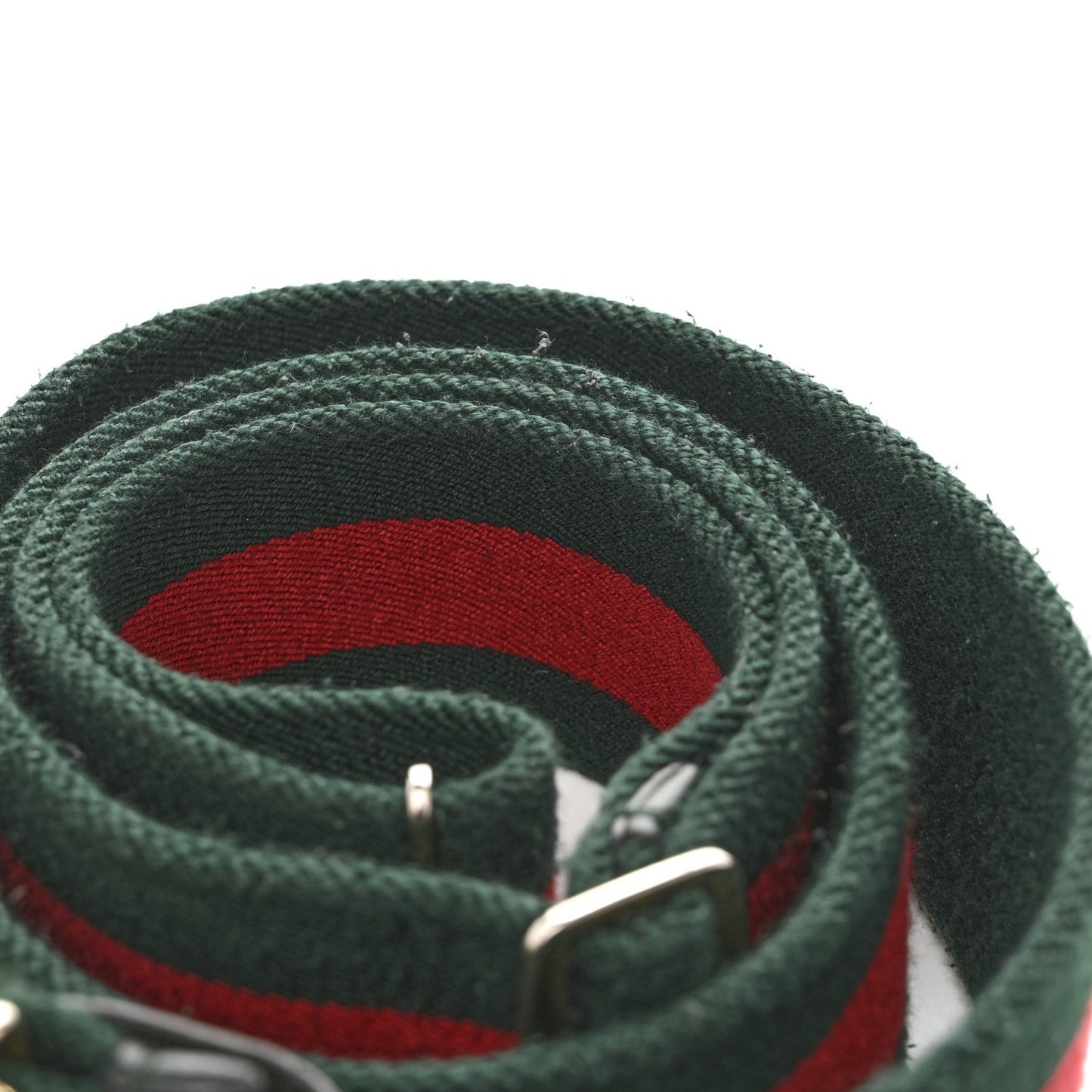 Gucci Canvas Torchon Double G Web Belt 100 40 Verde